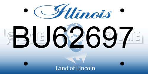 BU62697 Illinois License Plate