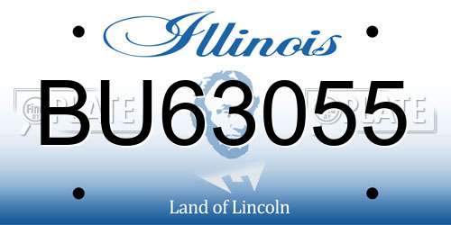 BU63055 Illinois License Plate