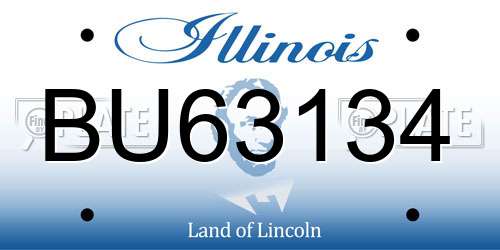 BU63134 Illinois License Plate