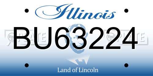 BU63224 Illinois License Plate