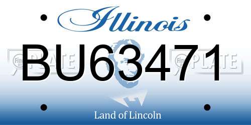 BU63471 Illinois License Plate