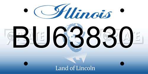 BU63830 Illinois License Plate