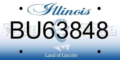 BU63848 Illinois License Plate