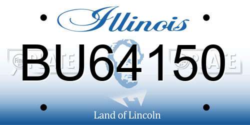 BU64150 Illinois License Plate