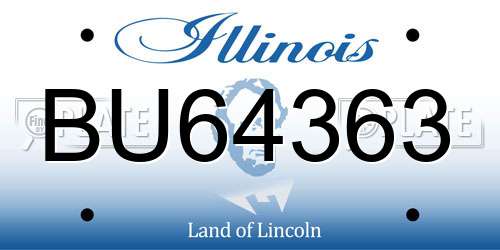 BU64363 Illinois License Plate