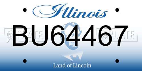 BU64467 Illinois License Plate
