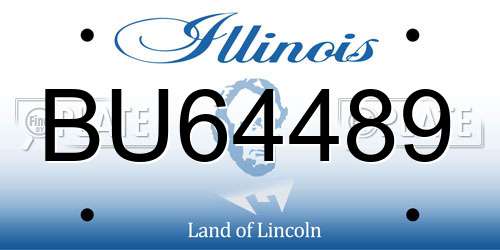 BU64489 Illinois License Plate