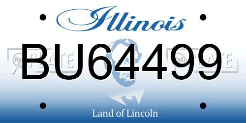 BU64499 Illinois License Plate