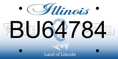 BU64784 Illinois License Plate