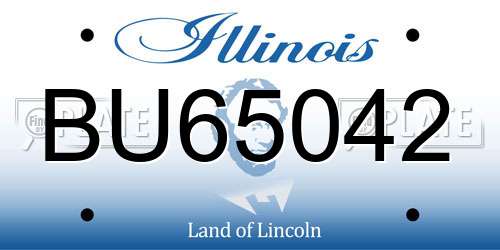 BU65042 Illinois License Plate
