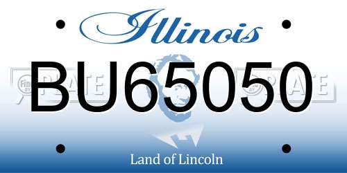 BU65050 Illinois License Plate