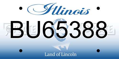 BU65388 Illinois License Plate