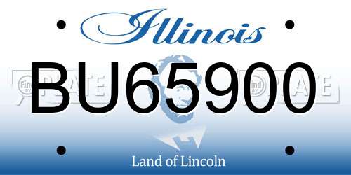 BU65900 Illinois License Plate