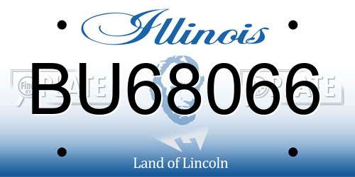 BU68066 Illinois License Plate