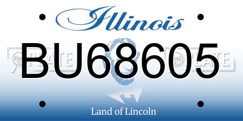 BU68605 Illinois License Plate