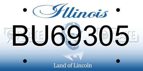 BU69305 Illinois License Plate