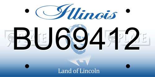 BU69412 Illinois License Plate