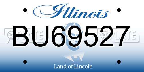 BU69527 Illinois License Plate