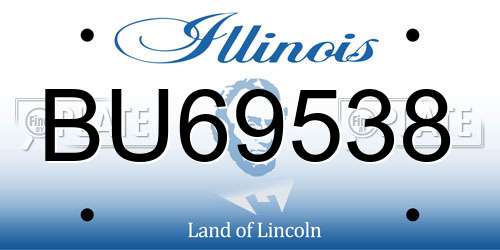 BU69538 Illinois License Plate