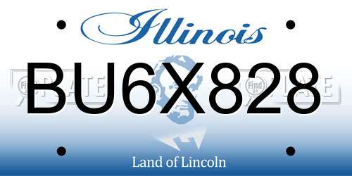 BU6X828 Illinois License Plate