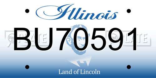 BU70591 Illinois License Plate