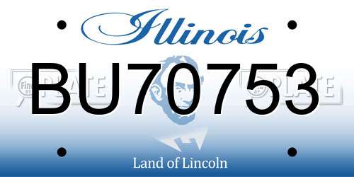 BU70753 Illinois License Plate