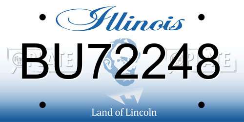 BU72248 Illinois License Plate