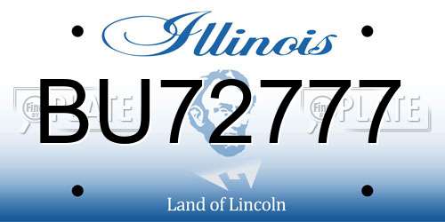 BU72777 Illinois License Plate