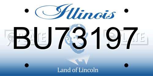 BU73197 Illinois License Plate