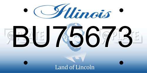 BU75673 Illinois License Plate