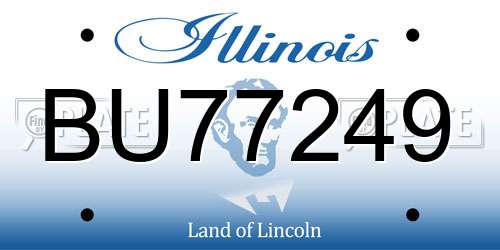 BU77249 Illinois License Plate