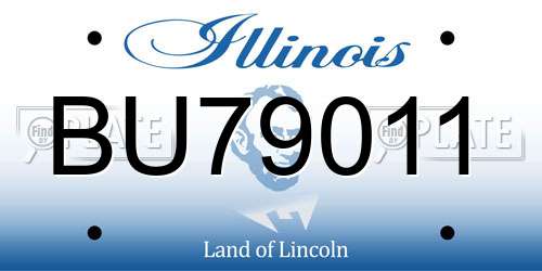 BU79011 Illinois License Plate