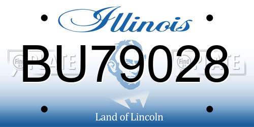 BU79028 Illinois License Plate