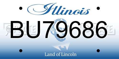 BU79686 Illinois License Plate