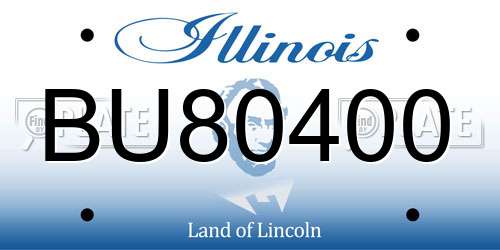 BU80400 Illinois License Plate