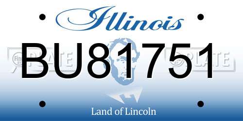 BU81751 Illinois License Plate