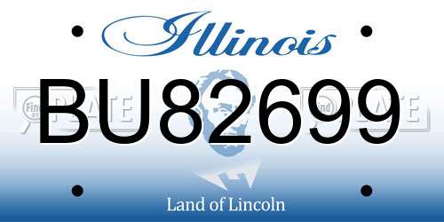 BU82699 Illinois License Plate