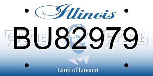 BU82979 Illinois License Plate