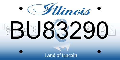 BU83290 Illinois License Plate