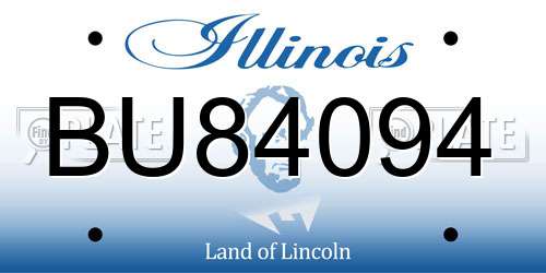 BU84094 Illinois License Plate