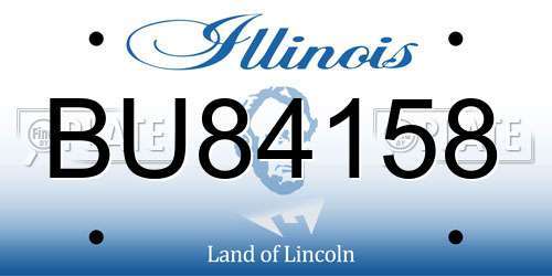 BU84158 Illinois License Plate