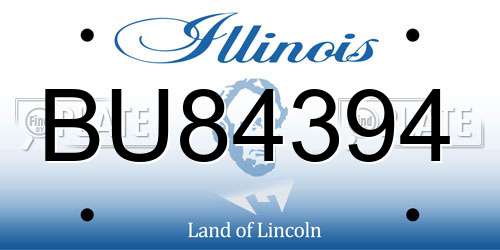BU84394 Illinois License Plate