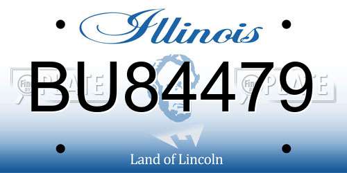BU84479 Illinois License Plate