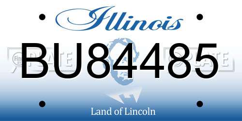 BU84485 Illinois License Plate