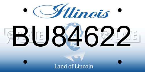BU84622 Illinois License Plate