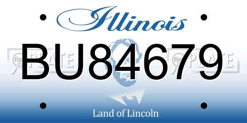 BU84679 Illinois License Plate