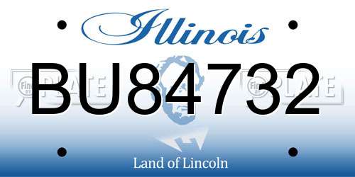 BU84732 Illinois License Plate