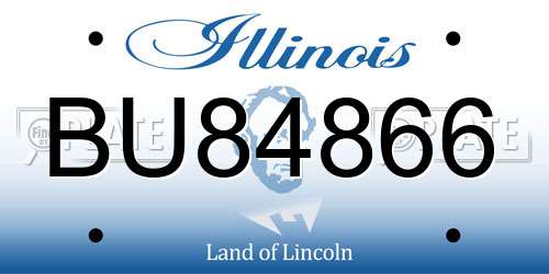 BU84866 Illinois License Plate