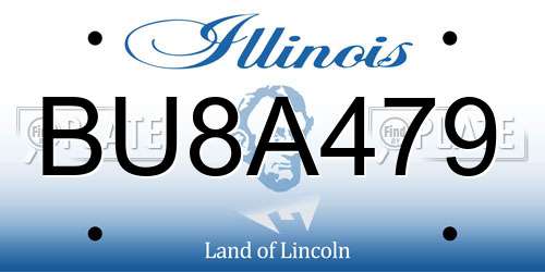 BU8A479 Illinois License Plate