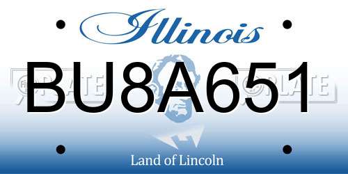 BU8A651 Illinois License Plate